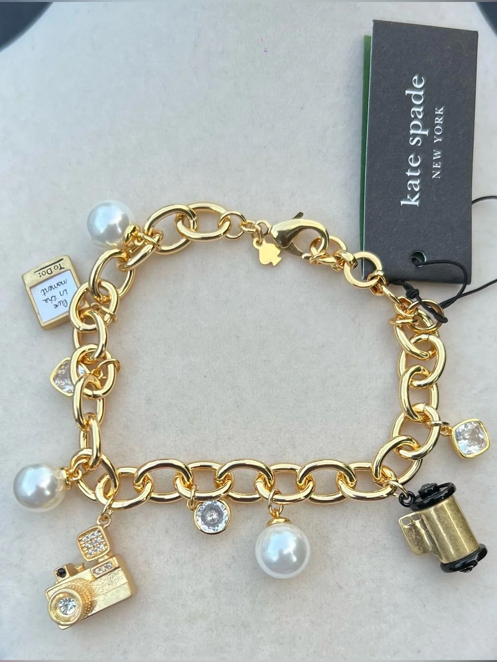 NEW RARE Kate Spade Picture Perfect Camera Charm Bracelet 📷